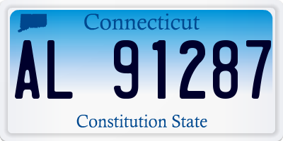 CT license plate AL91287