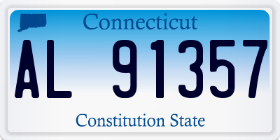 CT license plate AL91357