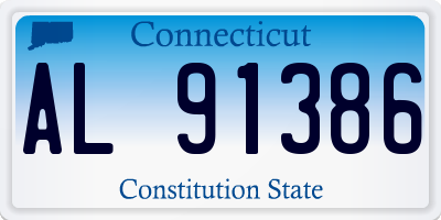CT license plate AL91386