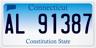 CT license plate AL91387