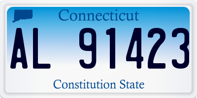 CT license plate AL91423