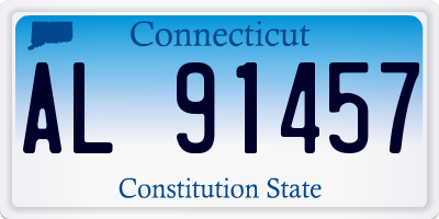 CT license plate AL91457