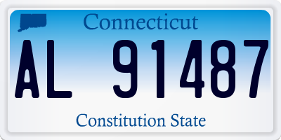 CT license plate AL91487