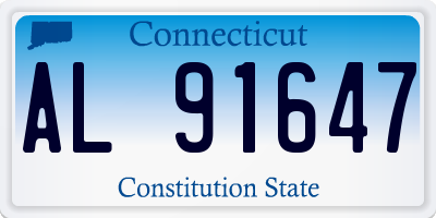 CT license plate AL91647