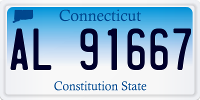 CT license plate AL91667