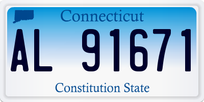CT license plate AL91671