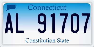 CT license plate AL91707