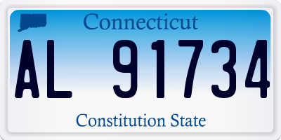 CT license plate AL91734