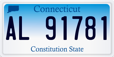CT license plate AL91781