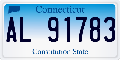 CT license plate AL91783