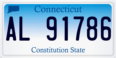 CT license plate AL91786