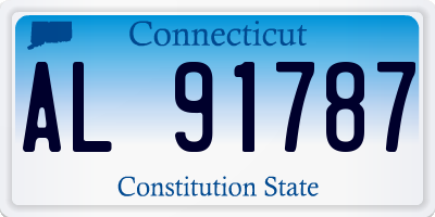CT license plate AL91787
