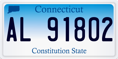 CT license plate AL91802
