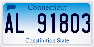 CT license plate AL91803
