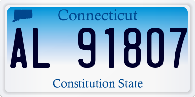 CT license plate AL91807