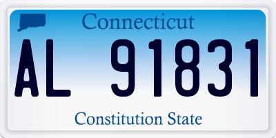 CT license plate AL91831