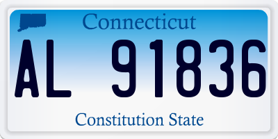 CT license plate AL91836