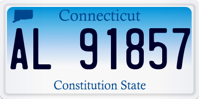 CT license plate AL91857