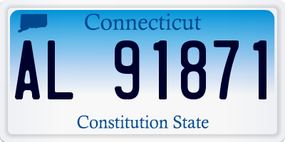 CT license plate AL91871