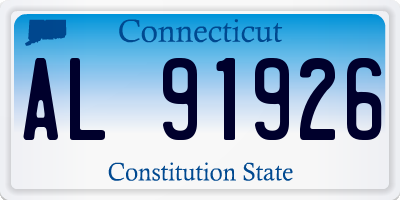 CT license plate AL91926