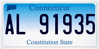 CT license plate AL91935