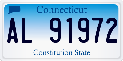 CT license plate AL91972