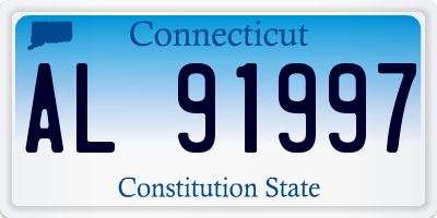 CT license plate AL91997