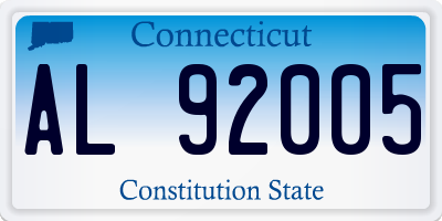 CT license plate AL92005
