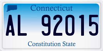 CT license plate AL92015