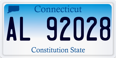 CT license plate AL92028