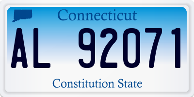 CT license plate AL92071