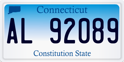 CT license plate AL92089