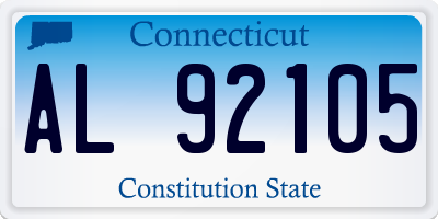 CT license plate AL92105