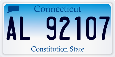 CT license plate AL92107