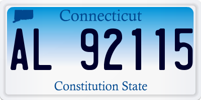 CT license plate AL92115