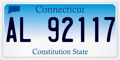 CT license plate AL92117