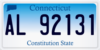 CT license plate AL92131