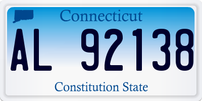 CT license plate AL92138