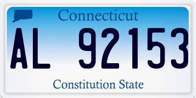 CT license plate AL92153