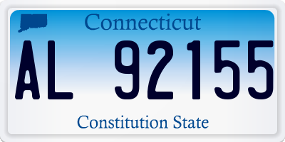 CT license plate AL92155