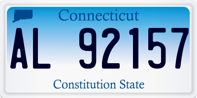 CT license plate AL92157