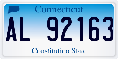CT license plate AL92163