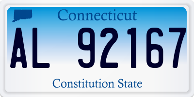 CT license plate AL92167