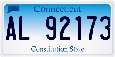 CT license plate AL92173