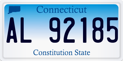 CT license plate AL92185