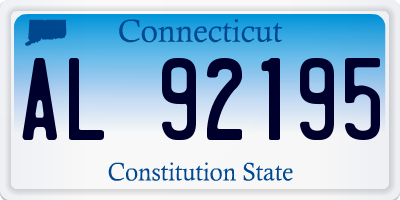 CT license plate AL92195