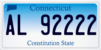 CT license plate AL92222