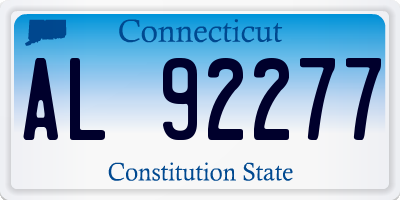 CT license plate AL92277
