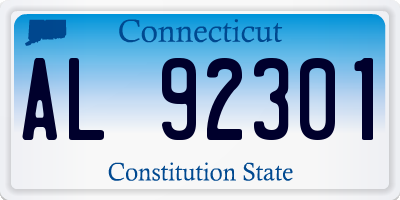 CT license plate AL92301
