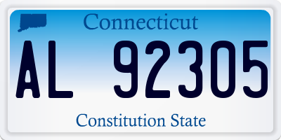 CT license plate AL92305